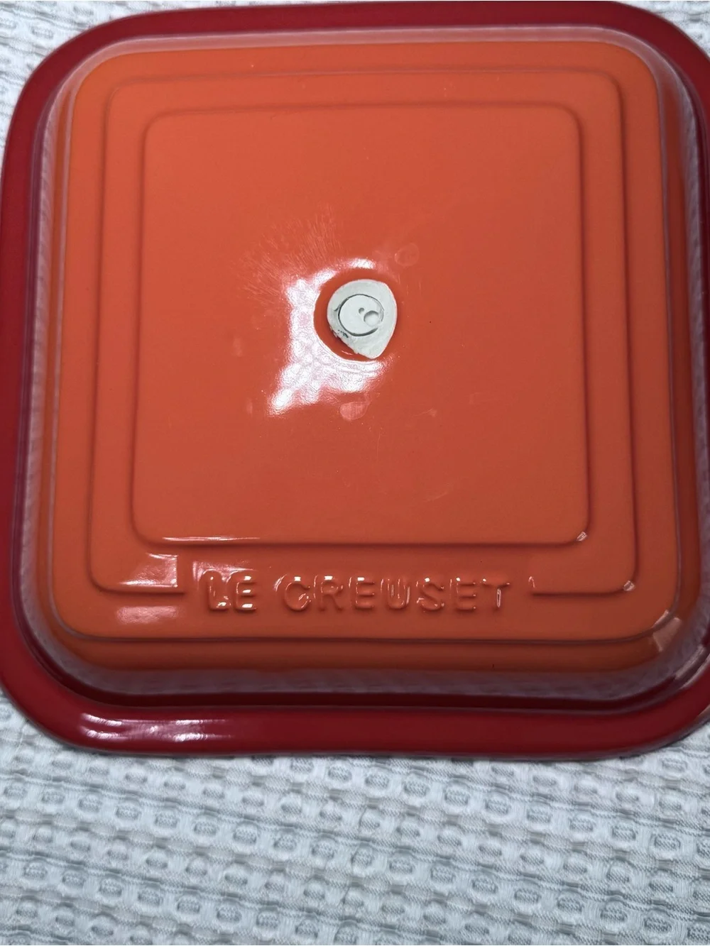 Le Creuset Square Baker Dish Flame Orange Stoneware Small Casserole Baking Pan